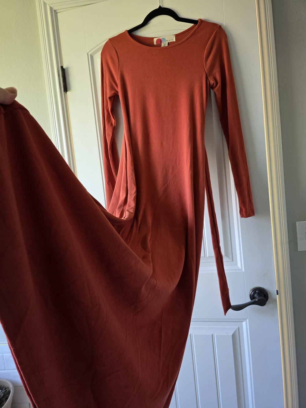 NWT Free People Beach Aubre Open Back Coastal Maxi Dress Sunkissed Sangria Xs - Picture 10 of 13